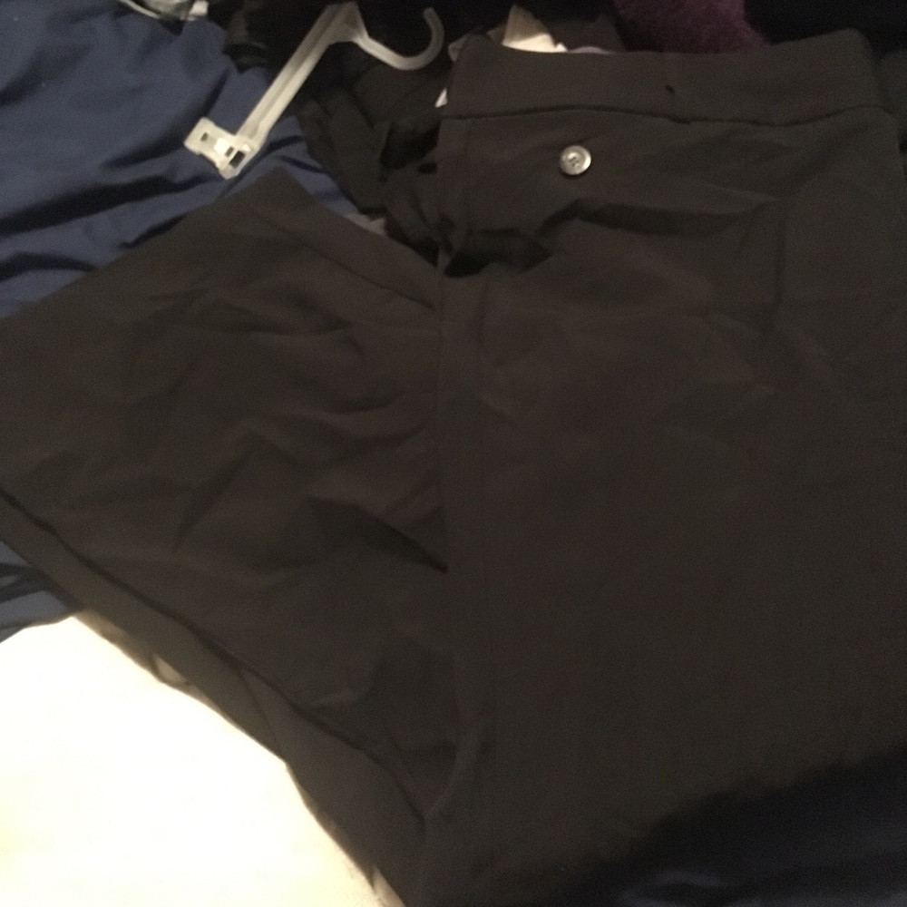 Wide leg black slacks